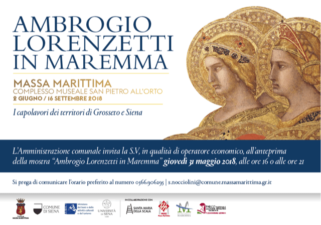 Invito anteprima mostra Lorenzetti 31 maggio
